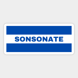 Sonsonate City in El Salvador Flag Colors Sticker